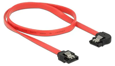Produktbild von DeLOCK 83964, 0,5 m, SATA 7-pin, SATA 7-pin, Männlich/Männlich, Schwarz, Rot, Gerade