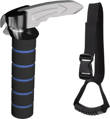 Productafbeelding van Autodeur Handvat - Hulp Handgreep - Veilig Instappen - 3-in-1 Functie - 2 Stuks - Blauw