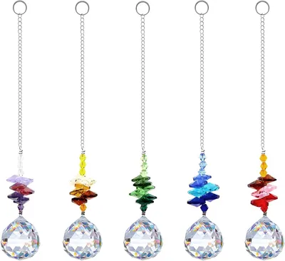 Imagen del producto de Atrapasoles de cristal, juego de 5 unidades, ideales para decorar jardines y ventanas