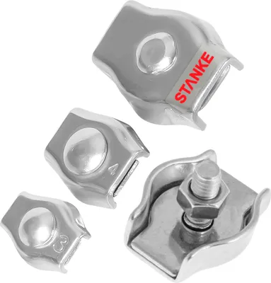 Produktbild von Seilwerk STANKE 25x Simplex Klemme Größe 5 für 5 mm Drahtseile Seilklemme Verzinkt Stahlseil