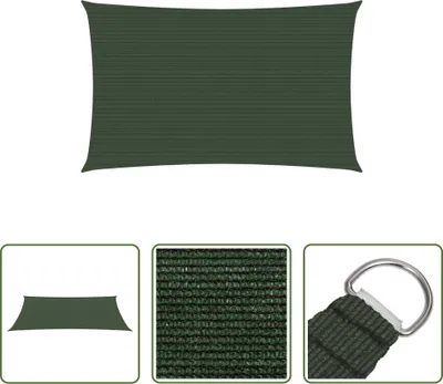 Produktbild von The Living Store Sonnensegel 160 g/m² Dunkelgrün 2,5x5 m HDPE