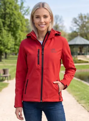 Image de Veste softshell pour femmes ALTISPORT ALW056521, couleur rouge, taille XS