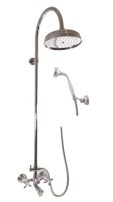 Zdjęcie produktu dla Bateria łazienkowa MORAVA z głowicą i główką prysznicową, Kolor: chrom, Wymiar: 150 mm (MK154.5/3)