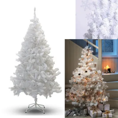 Immagine prodotto di Jopassy albero di Natale artificiale albero di Natale artificiale incl. supporto albero in metallo bianco 210cm