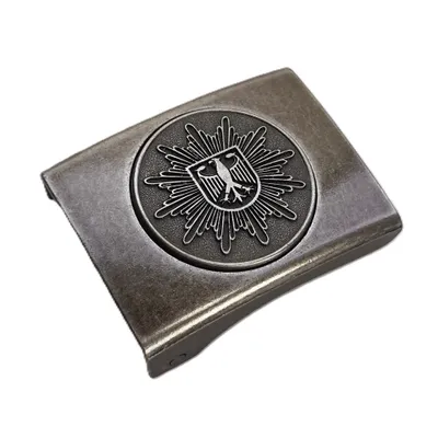 Produktbild von Koppelschloss Polizeistern Bundespolizei – vintage / eisengrau für Einsatzdienst - für 4,5 cm breite Koppelgürtel