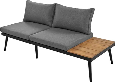 Produktbild von Merax Gartenmöbelset aus Akazienholz, 6-tlg. Sitzgruppe für 6 personen, Lounge Gartenmöbel mit Tisch und Kissen, Terrassenmöbel Loungemöbel Aluminium