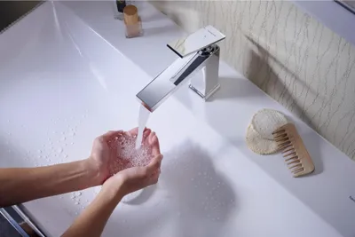 Obrázek produktu pro hansgrohe Tecturis E WTM 110 s odtokovou soupravou s táhlem, chrom, 1 ks.