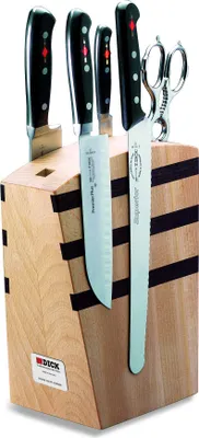 Produktbild von F. DICK Design Messerblock Premier Plus 5-tlg Messerblock Buchenholz mit Magnet