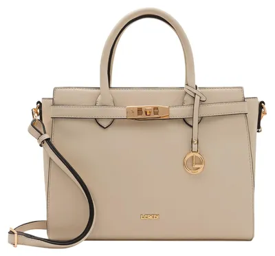 Image de L.CREDI sac à main sac à épaule bandoulière Konstanze Handle Bag Cream écru