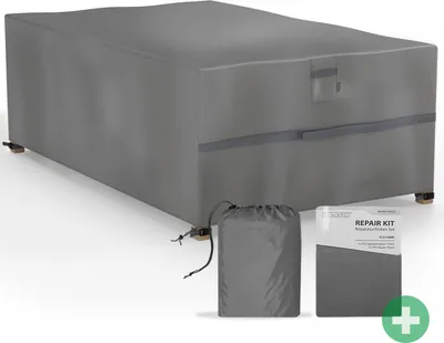 Produktbild von SANZARO Abdeckung Gartenmöbel Winterfest - 600D Oxford, Schwerlast 320g, Schutzhülle für Gartentisch Sitzgruppe Balkonmöbel - 213x132x70cm