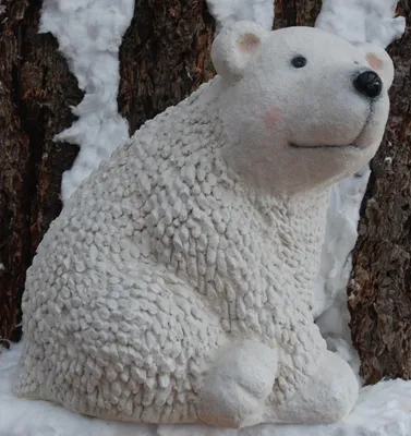 Immagine prodotto di Figura decorativa invernale Orso polare - Figura decorativa natalizia Animale
