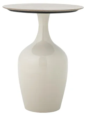Produktbild von CREATIVE COLLECTION | Lecco Beistelltisch, Beige, Eisen | D40xH52 cm | 82069565