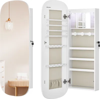 Produktbild von SONGMICS Schmuckschrank, Spiegelschrank, Schmuck-Organizer mit LED-Beleuchtung