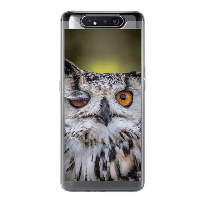 Produktbild von MuchoWow® Handyhülle Schutzhülle Hülle für Samsung Galaxy A80 Eule - Auge - Orange Silikon Softcase Handy Hülle - Schutzdeckel