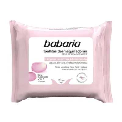 Produktbild von Babaria Rosa Mosqueta Make Up Remover Wipes 25 Units