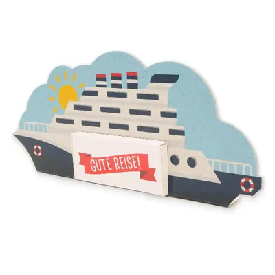 Produktbild von itenga Kreuzfahrtschiff Geldgeschenk Verpackung Glückwunsch Geburtstag
