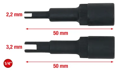 Image de KS TOOLS Jeu de douilles à embout pour restricteur fixe de climatisation 2 pces - 550.1175
