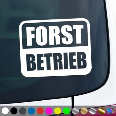 Produktbild von PantherPixel Forstarbeiten Aufkleber Forstwirt Forstbetrieb Sticker Auto Geschenkidee Farbe Weiss