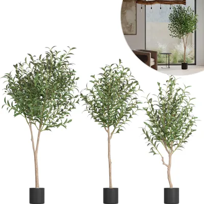 Obrázek produktu pro LZQ Olive Tree Artificial Artificial Plant 180cm Fake Plant Plastic Plants Artificial Plants, pouze pro vnitřní použití, deco pro kancelář, obchod, domov