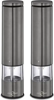 Produktbild von Küchenprofi Pfeffermühle und Salzmühle BOSTON elekt. grau met.