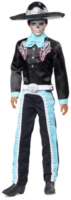 Produktbild von Barbie Signature Día de Muertos 2024 - Ken-Puppe im schwarzen Anzug mit Hut