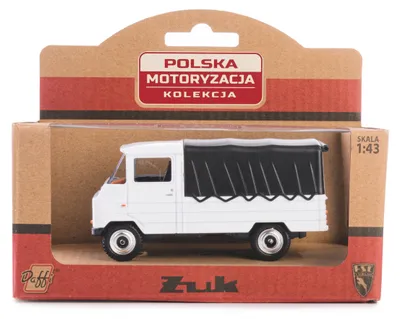 Obrázok produktu pre Biely model auta Žuk z čias PRL v mierke 1:43 od Daffi