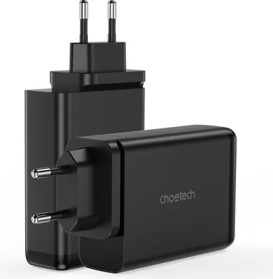 Zdjęcie produktu dla Choetech ładowarka GaN 140W 4 porty (2x USB C, 2x USB) czarna (PD6005)