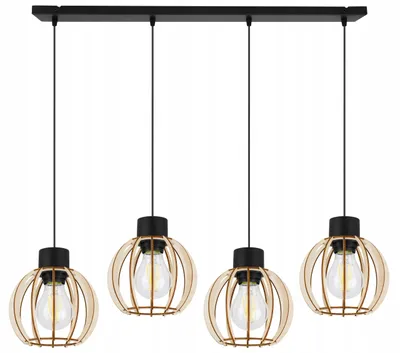 Produktbild von Hängelampe, Deckenleuchter, Holz, LED-Lampenschirm
