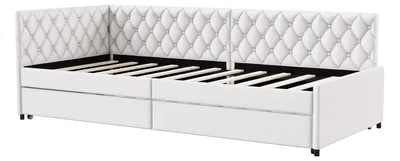 Obrázok produktu pre Denná posteľ – čalúnená posteľ 90x200 cm – zamat – výsuvná posteľ s roštom – s úložným priestorom – hosťovská posteľ – bez matraca – béžová