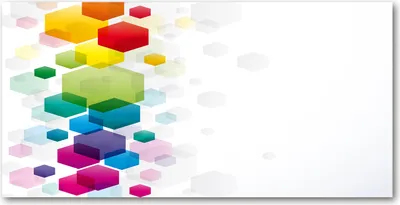 Produktbild von Tulup® Glas-Bild - 100x50 -Wandkunst - Wandbild hinter gehärtetem Sicherheitsglas  - Kunst: modern & klassisch - Bunte Würfel - Mehrfarbig