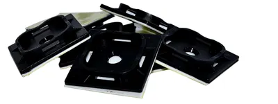 Produktbild von Klebepad für Kabelbinder, Befestigungssockel, 100 Stück (40 x 40 mm, schwarz)