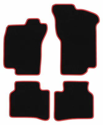 Image de Tapis de sol en moquette pour Fiat Tipo I 1988-1995 (à hayon) – jeu 4 pièces, noir/rouge, sur mesure – Wielganizator CARLUX