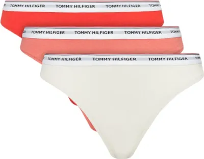 Produktbild von Tommy Hilfiger 3 Pack Tanga Crushed Coral/Coral Clay/Barely Gr. MD