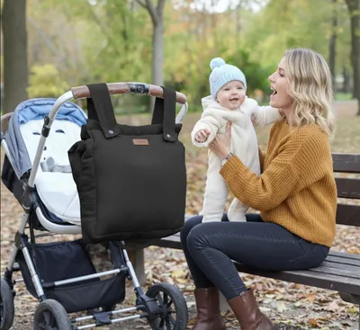 Zdjęcie produktu dla Torba do wózka czarna, wielofunkcyjny organizer, do wózka
