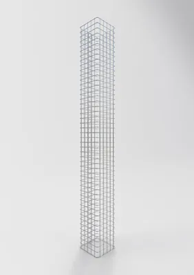 Immagine prodotto di Colonna di gabbioni angolare 27 cm x 27 cm, 230 cm di altezza, MW 5 cm x 5 cm