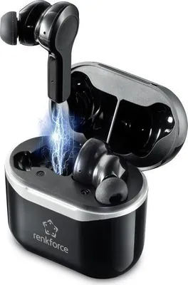 Produktbild von Renkforce RF-NCE-500 In Ear Kopfhörer Bluetooth® Schwarz Noise Cancelling Headset, Lautstärkeregelung