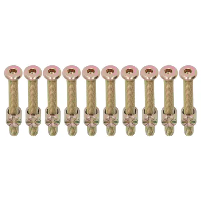 Produktbild von 10 Sets Babybett-Kinderbett-Schrauben M6, verzinkter Edelstahl, Innensechskantschrauben, Hardware-Kit für Möbel, M6 x 50 mm