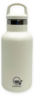 Produktbild von Smikkels Edelstahl Thermosflasche Trinkflasche 350ml sanftes Weiß für Kinder