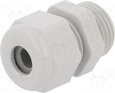 Imagen del producto de 5 conectores para cables, color gris claro, modelo 1.209.1600.51 n, rosca M16, grado de protección IP68