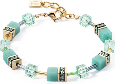 Produktbild von Coeur De Lion Damen Armband 4020/30-0533 GeoCUBE® Iconic Mono Gold Grün