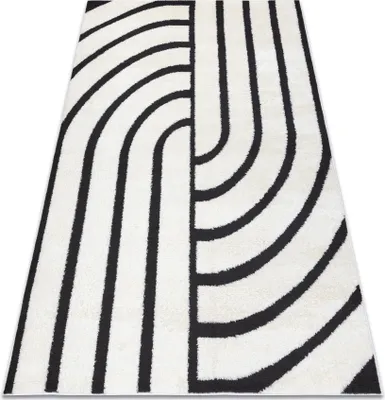 Produktbild von Modern Teppich MODE 8631 geometrisch creme / schwarz  beige 160x220 cm