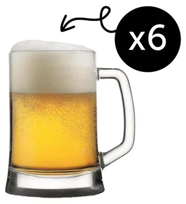 Zdjęcie produktu dla Zestaw 6 szklanek do piwa Pasabahce Pub o pojemności 660 ml