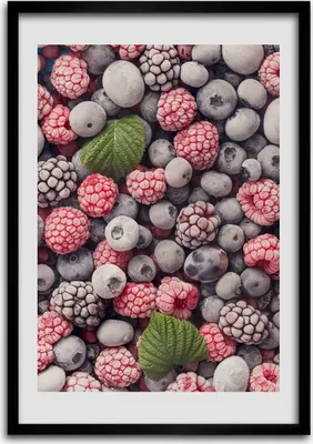 Produktbild von Bild - Bilderrahmen - Foto - 70 cm x 100 cm - MDF - Rahmen - Wandkunst - Gefrorene Früchte