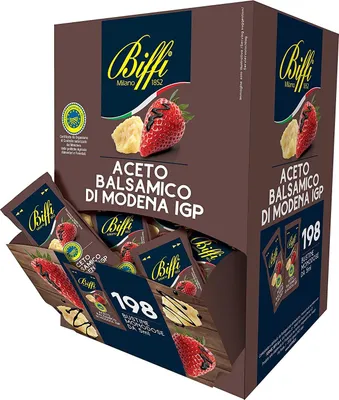 Produktbild von Biffi Aceto Balsamico di Modena Essig Balsamessig aus Modena IGP 198 Einzeldosis-Beutel mit 5ml