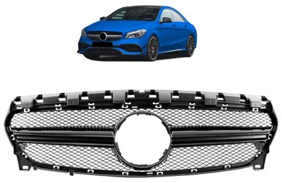 Obrázek produktu pro Sportovní maska chladiče, černá, lesklá, kompatibilní s modely Mercedes C117 W117 CLA (facelift) a 45 AMG