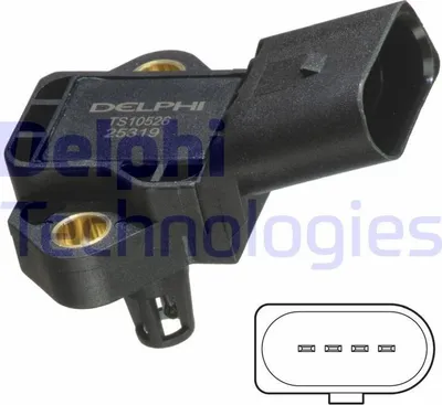 Produktbild von DELPHI Ansauglufttemperatursensor TS10526 für VW Polo Schrägheck (6R1, 6C1)