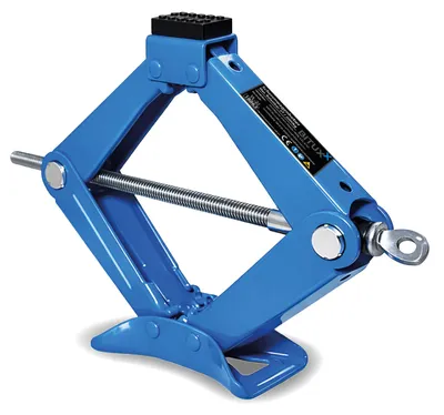 Produktbild von Bituxx Scherenwagenheber 2000 Kg mit Gummiauflage und einklappbarer Handkurbel Blau MS-18863