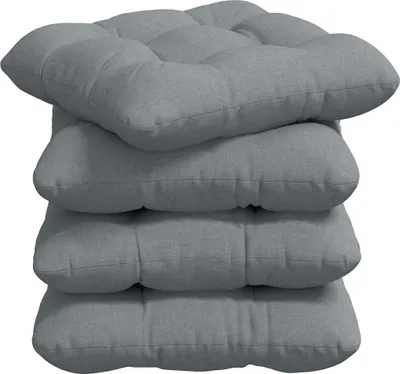 Obrázok produktu pre vidaXL Vankúš na sedenie 4 ks Svetlosivá 45 x 45 x 12 cm Látka
