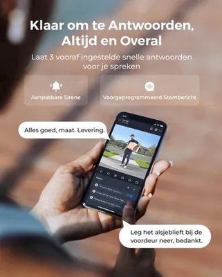 Image de Sonnette vidéo intelligente avec caméra 2K HD, Wi-Fi, vision nocturne, audio bidirectionnel et détection par intelligence artificielle