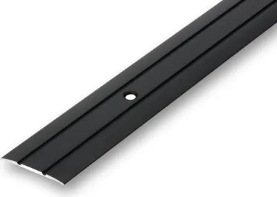 Produktbild von (9,80EUR/m) Übergangsprofil 38 x 1000 mm schwarz zum Schrauben flach Nahtdeckprofil Dehnungsfugenprofil Abdeckleiste